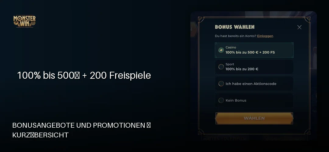 MonsterWin promotional banner